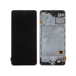   Samsung Galaxy M31s LCD + érintőpanel kerettel, fekete, gyári, SM-M317