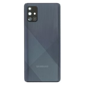   Samsung Galaxy A71 gyári készülék hátlap, bontott, kamera lencsével, fekete, SM-A705