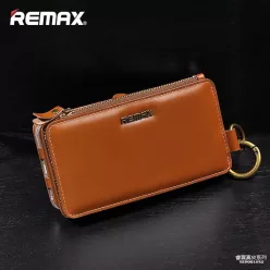   Remax barna bőr pénztárca tok iPhone 6 6S Plus (5,5")