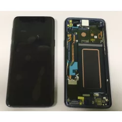   Samsung Galaxy S9 LCD + érintőpanel kerettel, gyári, kék, SM-G960
