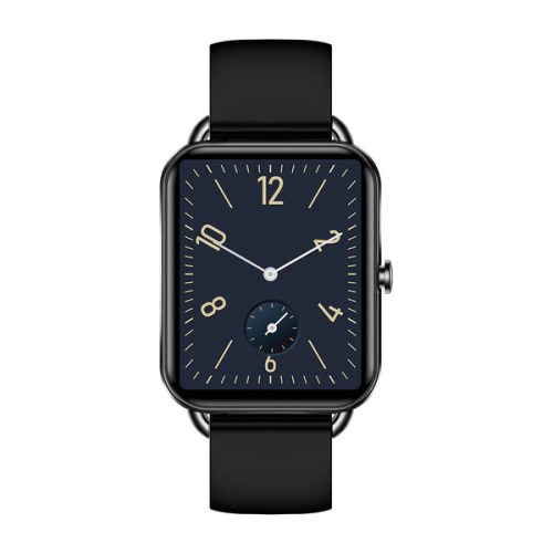 Colmi P20 okosóra szilikon szíjjal, 1.65" AMOLED kijelző, IP68 vízállóság, fekete