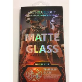   Matte iPhone 7 Plus / 8 Plus (5,5") fekete matt 5D előlapi üvegfólia (kékfény szűrős)