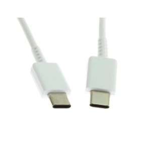   Samsung Type-C - Type-C gyorstöltő adatkábel, gyári, fehér, 1M, 3A, EP-DA705BWE (CSOMAGOLÁS NÉLKÜLI)