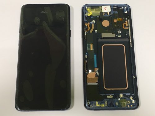 Samsung G965 Galaxy S9 Plus gyári LCD+érintőpanel kék kerettel