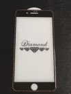 iPhone 7 / 8 / SE 2020 / SE 2022 (4,7") előlapi üvegfólia, 3D, fekete-arany, Diamond