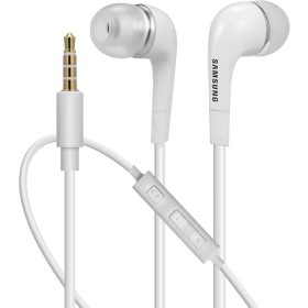   Samsung stereo vezetékes fülhallgató 3.5mm jack csatlakozóval, gyári, felvevőgombos / hangerőszabályzós, fehér, EHS64AVFWE (CSOMAGOLÁS NÉLKÜLI)