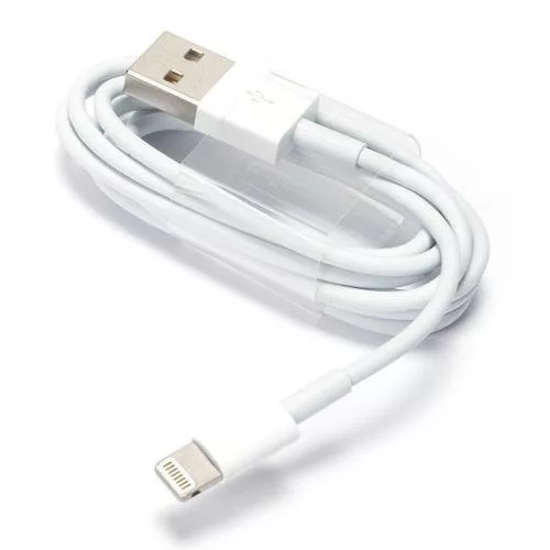 Apple iPhone 8pin adatkábel, 1M, fehér, gyári, MD818ZM/A (csomagolás nélküli)
