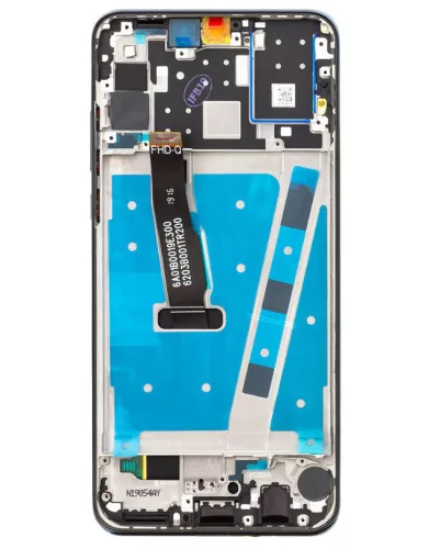 Huawei P30 Lite (2019) LCD + érintőpanel kerettel, fekete, 48 MP verzió