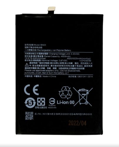 Xiaomi Redmi Note 9 Pro 4G akkumulátor, 5020mAh, BN53