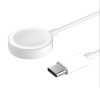 Apple Watch mágneses töltőkábel, vezeték nélküli töltő, 1M, fehér, Tactical
