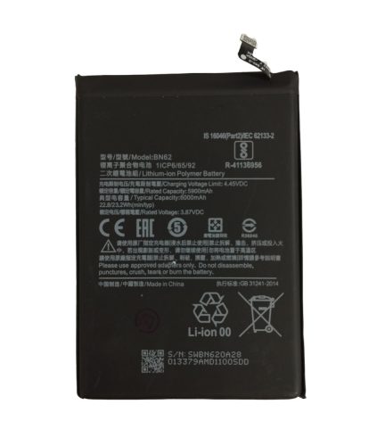 Xiaomi Redmi Note 9 4G / Redmi 9T akkumulátor, 6000mAh, BN62