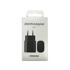   Samsung hálózati Type-C gyors töltőfej, 3A / 25W, fekete, gyári, EP-TA800NBE (CSOMAGOLÁS SÉRÜLT)