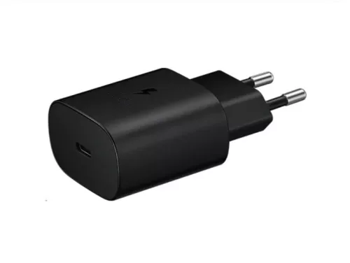 Samsung hálózati Type-C gyors töltőfej, 3A / 25W, fekete, gyári, EP-TA800NBE (CSOMAGOLÁS SÉRÜLT)