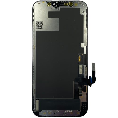 iPhone 12 / 12 Pro LCD + érintőpanel, fekete, Hard OLED, GX (6,1")