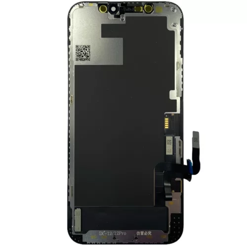 iPhone 12 / 12 Pro LCD + érintőpanel, fekete, Hard OLED, GX (6,1")