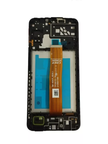 Samsung Galaxy A04s LCD + érintőpanel kerettel, fekete, SM-A047, CDOT
