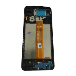   Samsung Galaxy A12 LCD + érintőpanel kerettel, fekete, SM-A127