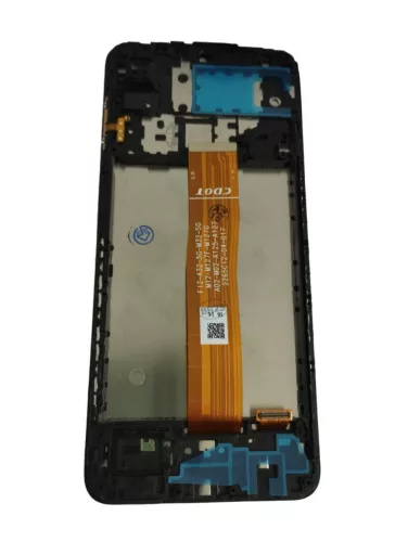 Samsung Galaxy A12 LCD + érintőpanel kerettel, fekete, SM-A127