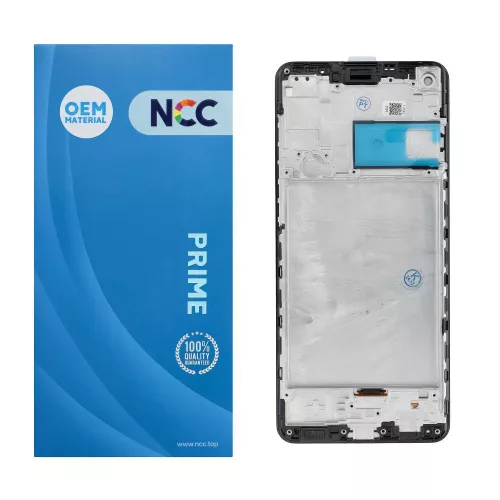 Samsung Galaxy A21s LCD + érintőpanel kerettel, fekete, SM-A217