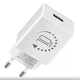   Hálózati gyors töltőfej, 1x USB, 2A / 10W, fehér, OBAL:ME 10W1UWH