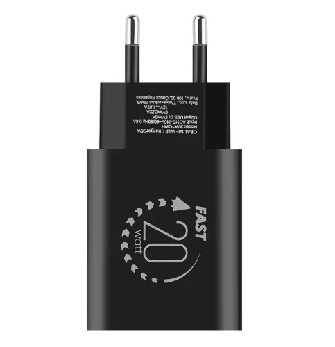Univerzális hálózati gyors töltőfej, Type-C csatlakozóval, fekete, 3A / 20W, OBAL:ME 20W1CBL