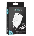 Hálózati gyors töltőfej 1x USB + Type-C adatkábel, 2A / 10W, fehér, OBAL:ME 10W1UWH-C