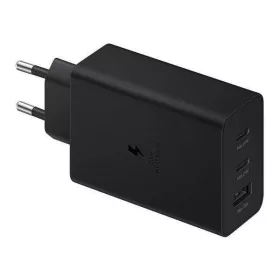   Samsung hálózati gyors töltőfej, 2xType-C / 1xUSB, 65W, fekete, EP-T6530NBEGEU (sérült a csomagolása)