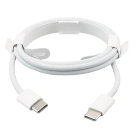   Apple Type-C - Type-C adatkábel, 60W, gyári, szövettel bevont, 1M, fehér, MW493, (CSOMAGOLÁS NÉLKÜLI)