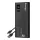 Power Bank, 2xUSB / 1xType-C / 1x micro USB + Type-C kábel, 10000 mAh / 22.5W, fekete, LCD kijelző, OBAL:ME EnergyPulse