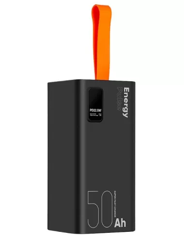 Power Bank, 4xUSB / 1xType-C / 1x micro USB, 50000 mAh / 22.5W / 4.5A, fekete, OBAL:ME Energy Pulse (OMPWB50K)