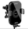 Szellőzőre helyezhető autós tartó, wireless töltés, 15W, fekete, OBAL:ME GravCharger (OMWGCH01)
