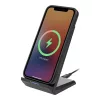 Wireless vezeték nélküli töltő állvány, 15W, fekete, OBAL:ME StandCharger