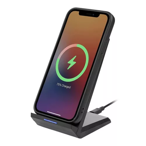 Wireless vezeték nélküli töltő állvány, 15W, fekete, OBAL:ME StandCharger