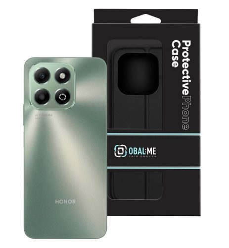 Honor X6b telefon tok, könyvtok, PU bőr, mágnesesen záródó, fekete, OBAL:ME Smooth Touch