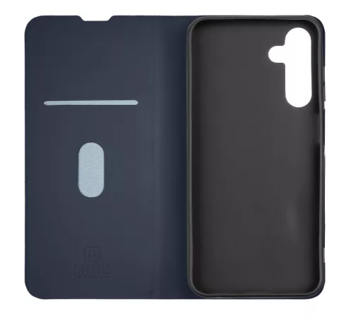 Samsung Galaxy A25 telefon tok, könyvtok, PU bőr, mágnesesen záródó, kék, SM-A256, OBAL:ME Smooth Touch