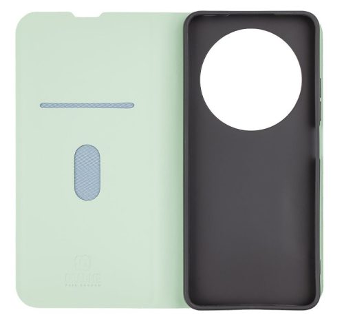 Xiaomi Redmi 14C telefon tok, könyvtok, PU bőr, mágnesesen záródó, mentazöld, OBAL:ME Smooth Touch