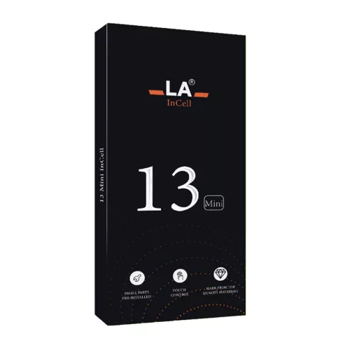 iPhone 13 Mini LCD + érintőpanel, fekete, Incell (5,4")