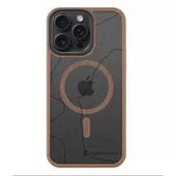   iPhone 16 Pro Max (6.7") hátlap tok, TPU/PC, magsafe, barna, Tactical Magforce Sika 