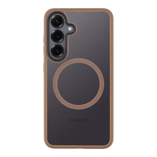 Samsung Galaxy S25 hátlap tok, TPU/PC, magsafe, barna, SM-S931, Tactical Magforce Sika 