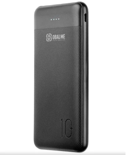 Power Bank, 2xUSB / 1xType-C / 1x micro USB, 10000 mAh / 37W / 2.1A, fekete, OBAL:ME PowerNEst