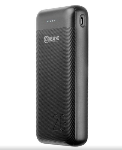 Power Bank, 2xUSB / 1xType-C / 1x micro USB, 20000 mAh / 74W / 2.1A, fekete, OBAL:ME PowerNest
