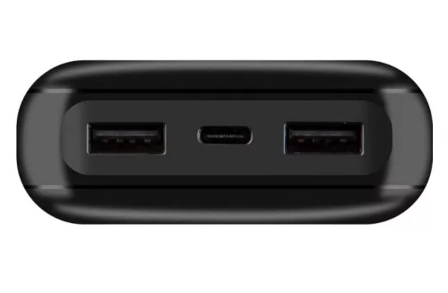 Power Bank, 2xUSB / 1xType-C / 1x micro USB, 20000 mAh / 74W / 2.1A, fekete, OBAL:ME PowerNest