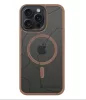 iPhone 15 Pro Max (6.7") hátlap tok, TPU/PC, magsafe, barna, Tactical Magforce Sika 