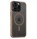iPhone 15 Pro Max (6.7") hátlap tok, TPU/PC, magsafe, barna, Tactical Magforce Sika 
