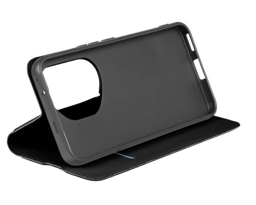 Honor 400 Pro telefon tok, könyvtok, PU bőr, mágnesesen záródó, fekete, OBAL:ME Smooth Touch