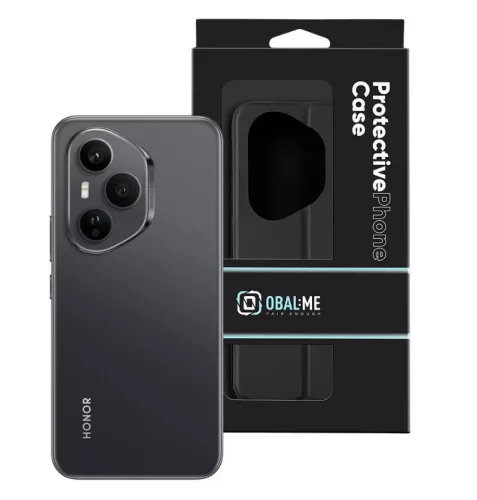 Honor 400 Pro telefon tok, könyvtok, PU bőr, mágnesesen záródó, fekete, OBAL:ME Smooth Touch