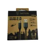 Type-C adatkábel, 1M, 2A / 18W, fekete, nejlon fonat, Tactical Fast Rope Aramid 2.0