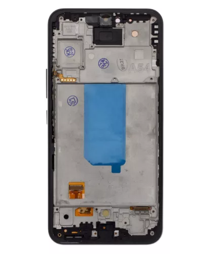 Samsung Galaxy A54 LCD + érintőpanel kerettel, OLED, fekete, SM-A546