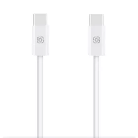 Type-C - Type-C adatkábel, fehér, 60W, 1M, OBAL:ME LongRun