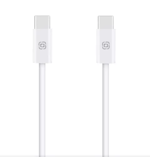 Type-C - Type-C adatkábel, fehér, 60W, 1M, OBAL:ME LongRun
